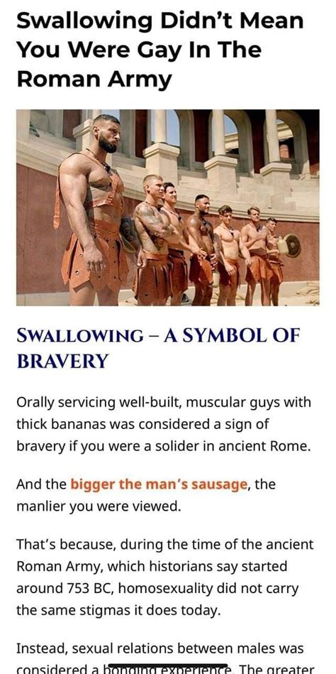 gay cum|Swallowing Didn’t Mean You Were Gay In The Roman Army